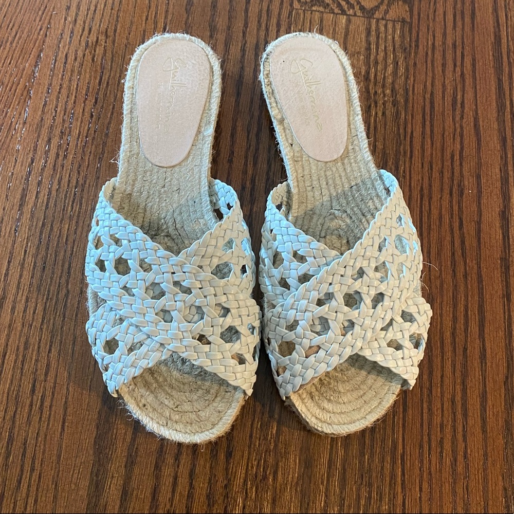 Guilhermina White Leather Braided Sandal